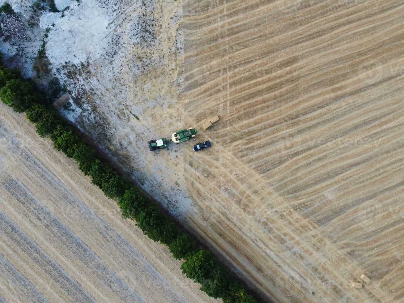 Agricultural Farms and Working Machines at Dunstable Downs England photo