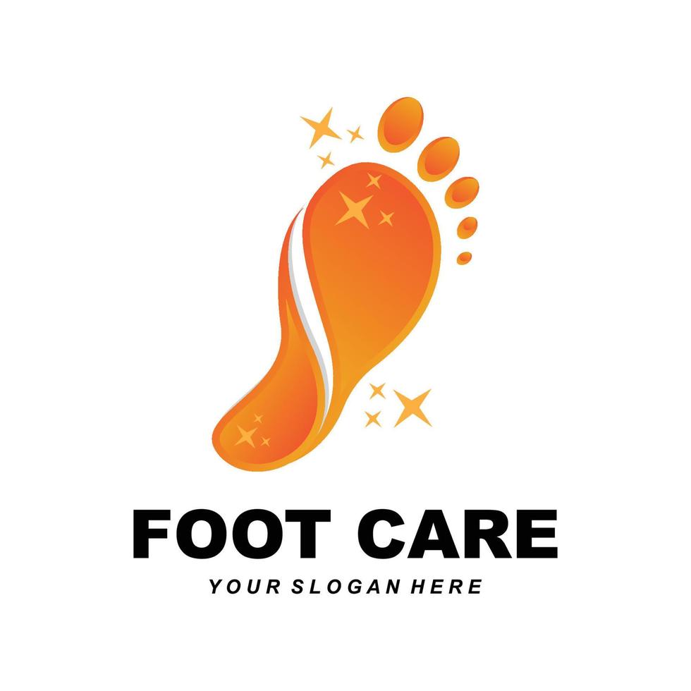 Foot Care Logo Design Health Illustration Woman Pedicure Salon Vector