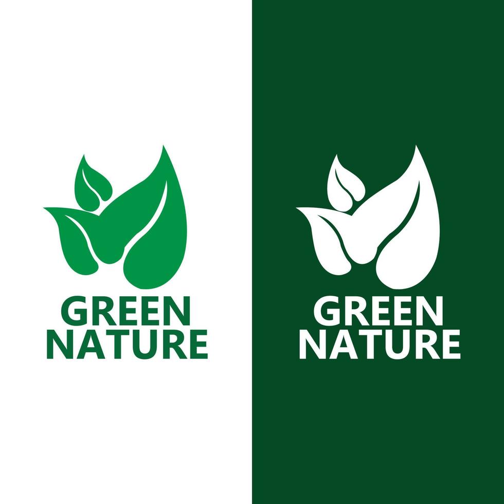 premium quality green leaf plant logo vector symbol