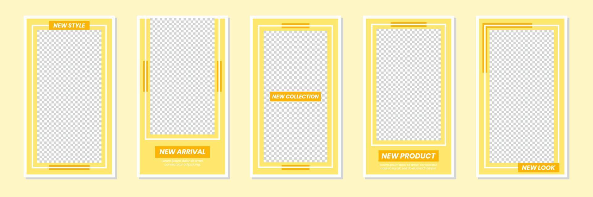 Classic Yellow Social Media Stories Design Template vector