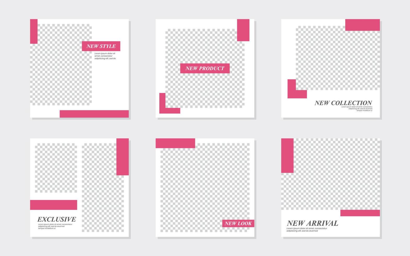 Minimal Magenta Social Media Post Template Design vector