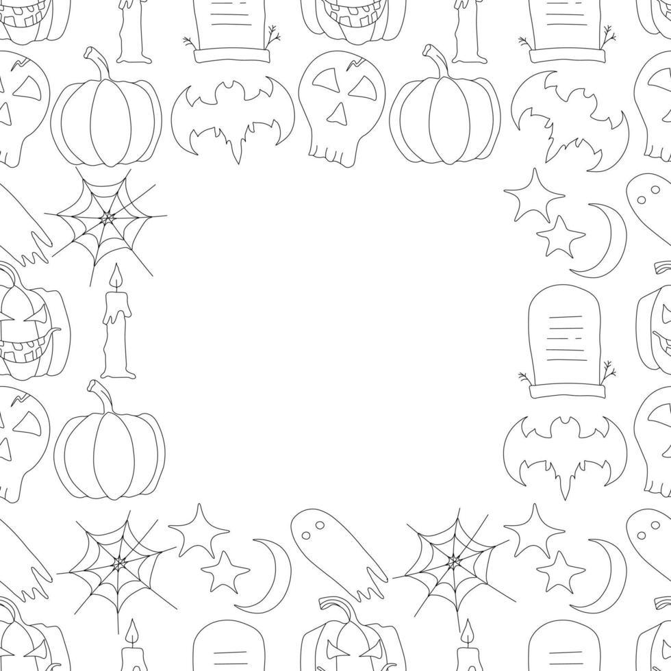 Halloween frame with place for text. Halloween background vector
