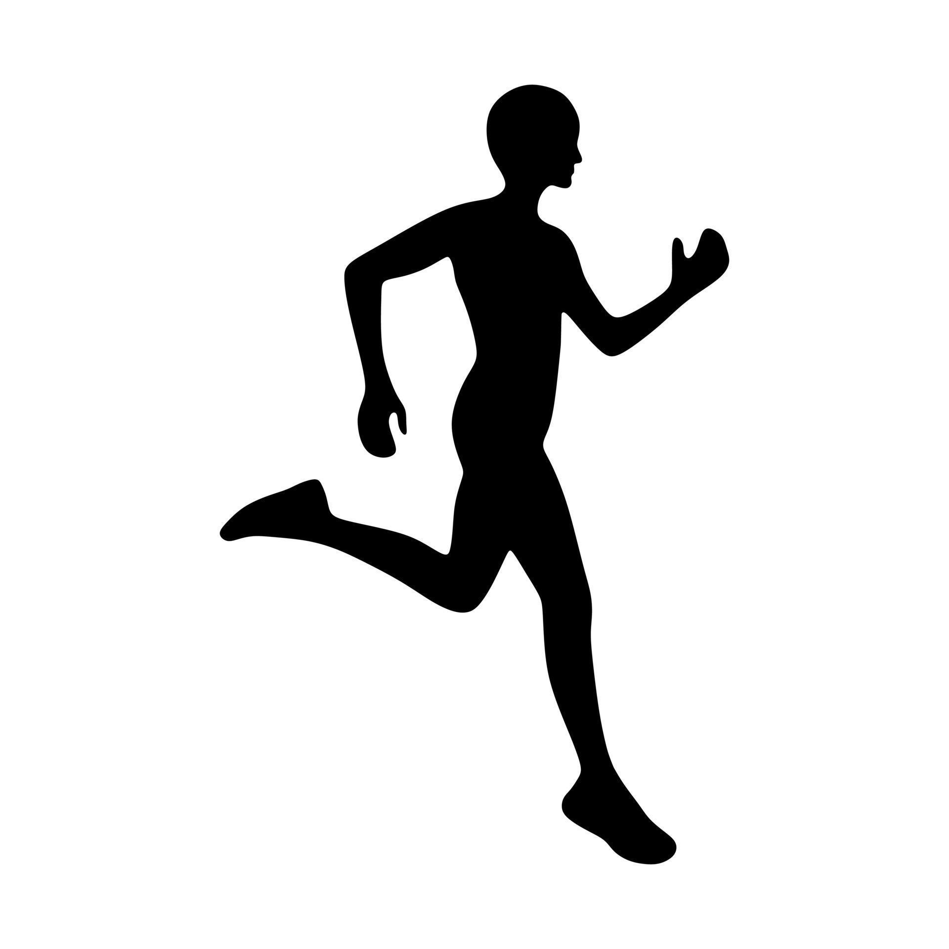 running silhouette on a white background 10777940 Vector Art at Vecteezy