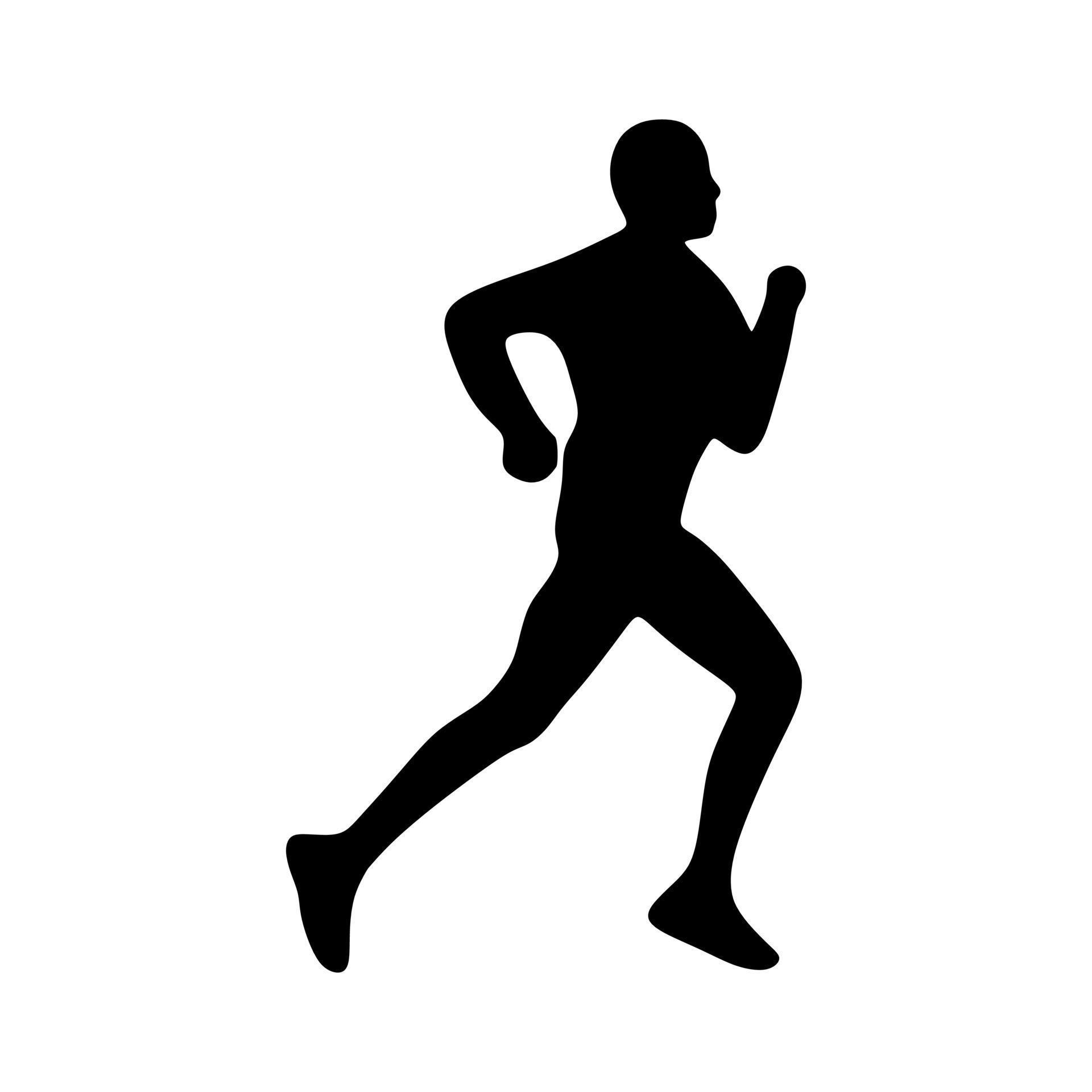 running silhouette on a white background 10777993 Vector Art at Vecteezy