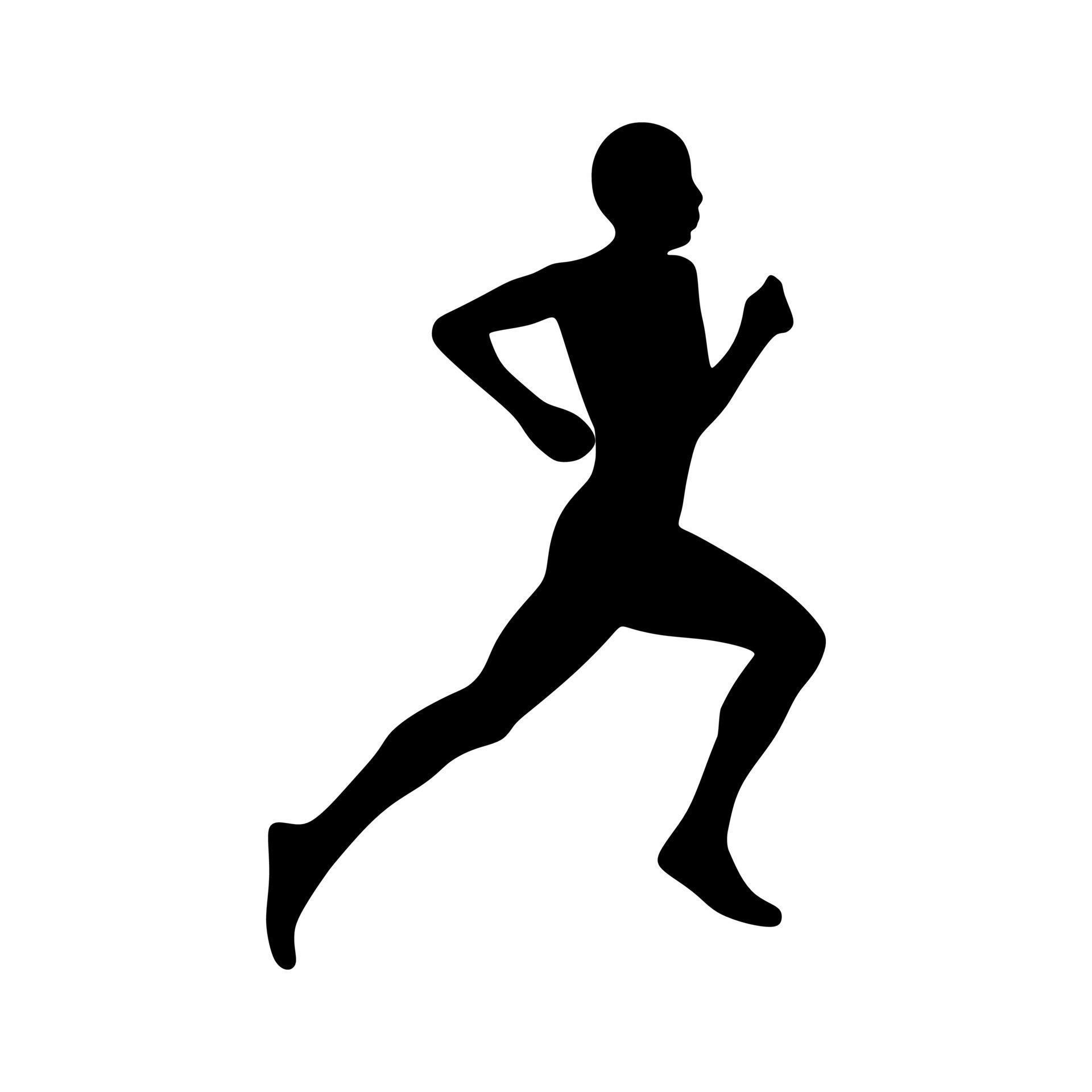 Running silhouette on a white background 10778043 vector art at vecteezy