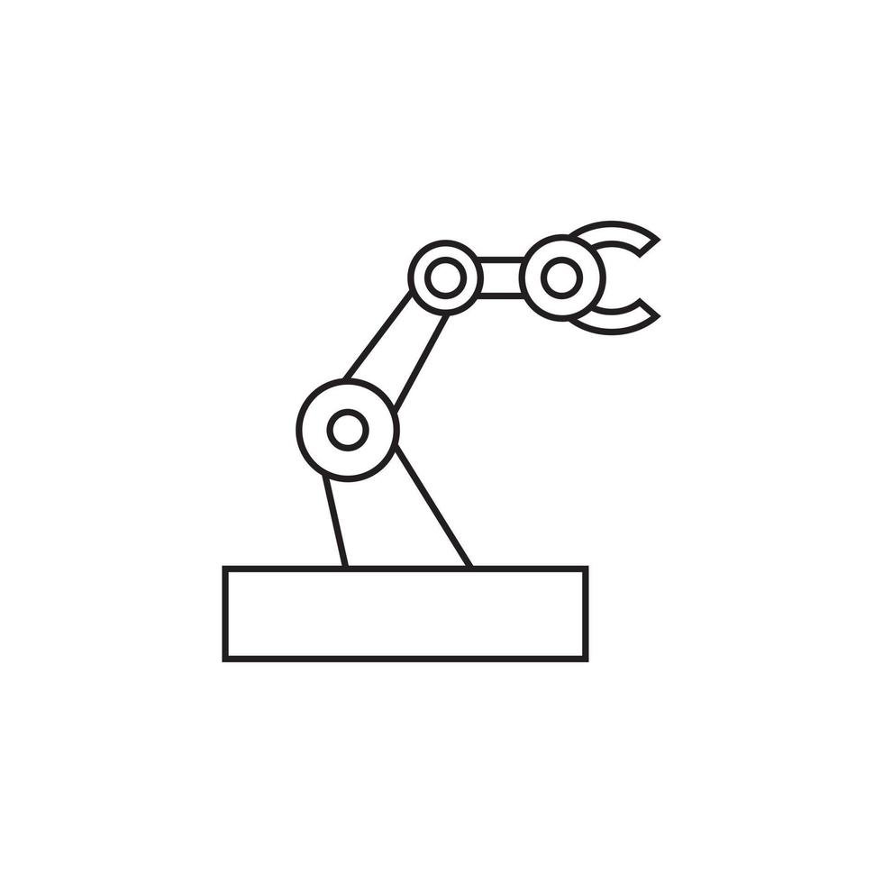 vector de brazo de robot para presentación de icono de símbolo de sitio web