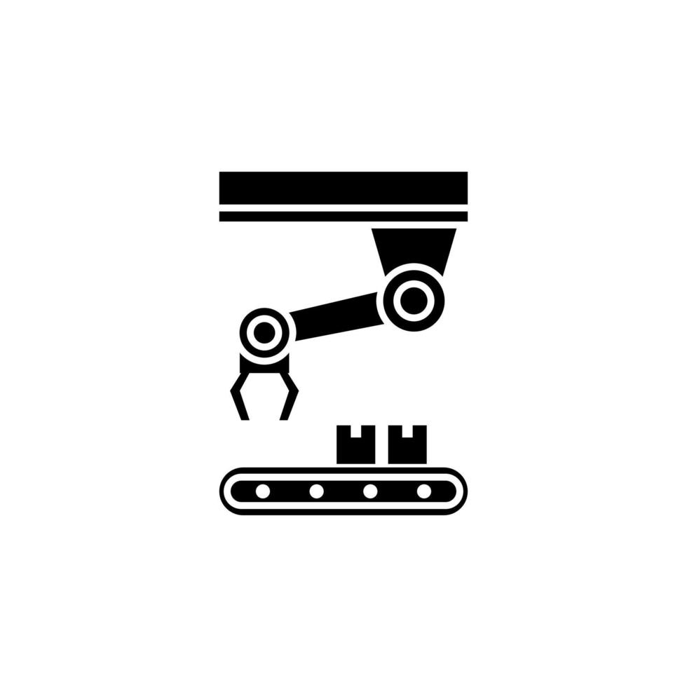 Robot arm vector for website symbol icon presentation