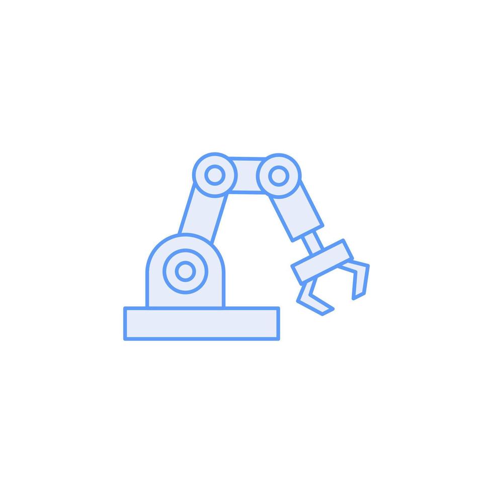 Robot arm vector for website symbol icon presentation