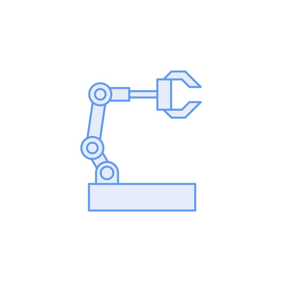 Robot arm vector for website symbol icon presentation