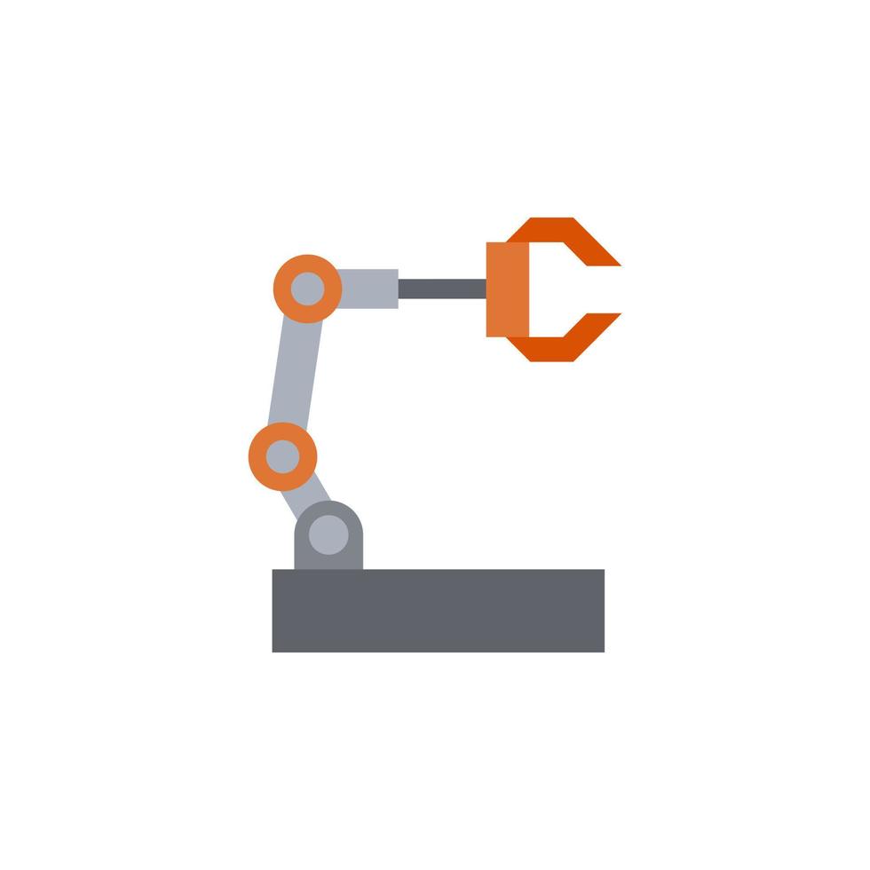 Robot arm vector for website symbol icon presentation