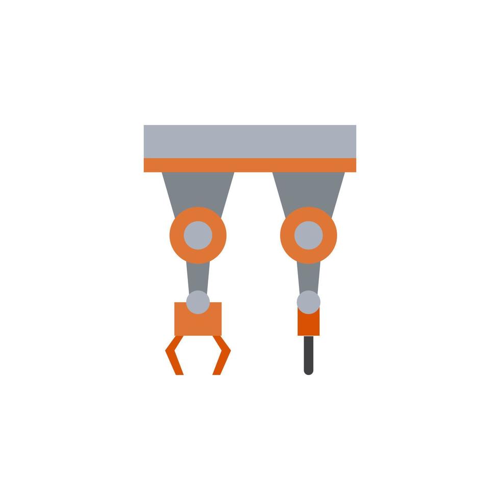 Robot arm vector for website symbol icon presentation