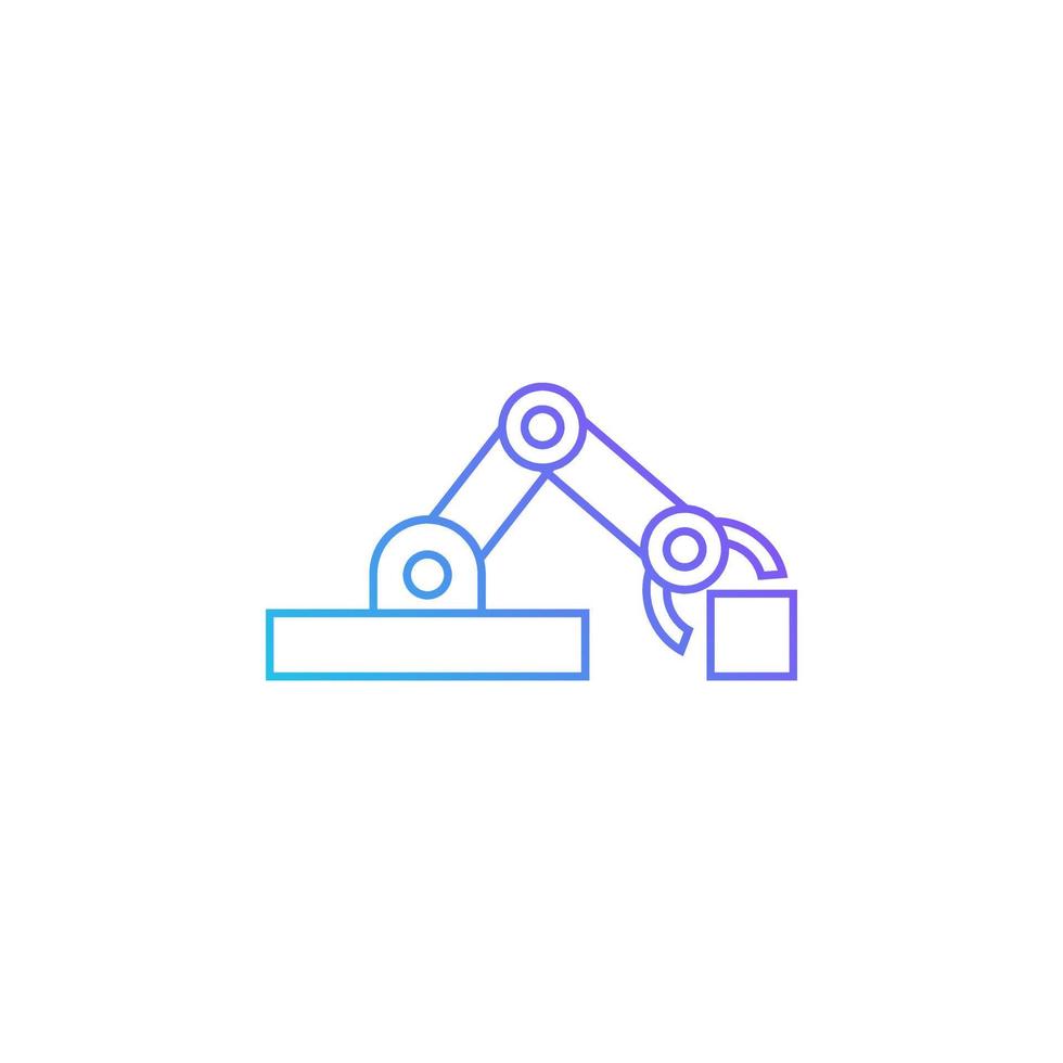 Robot arm vector for website symbol icon presentation