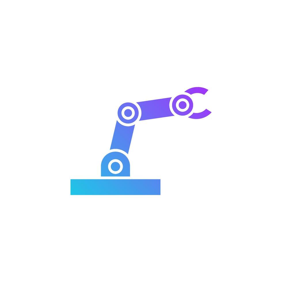 Robot arm vector for website symbol icon presentation