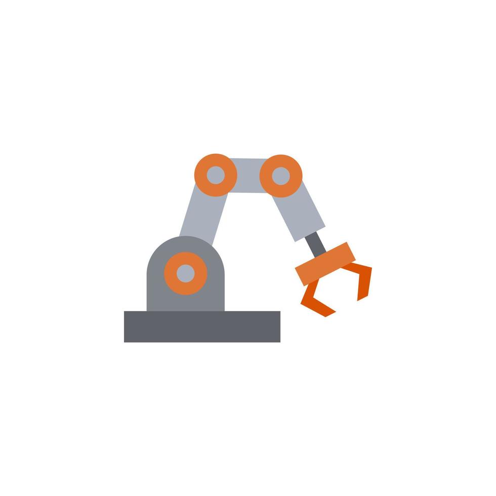 Robot arm vector for website symbol icon presentation
