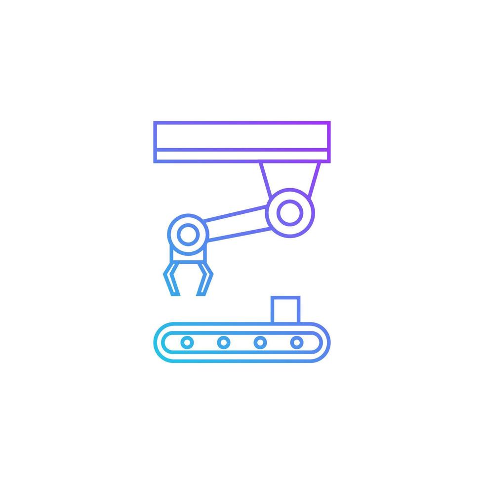 Robot arm vector for website symbol icon presentation