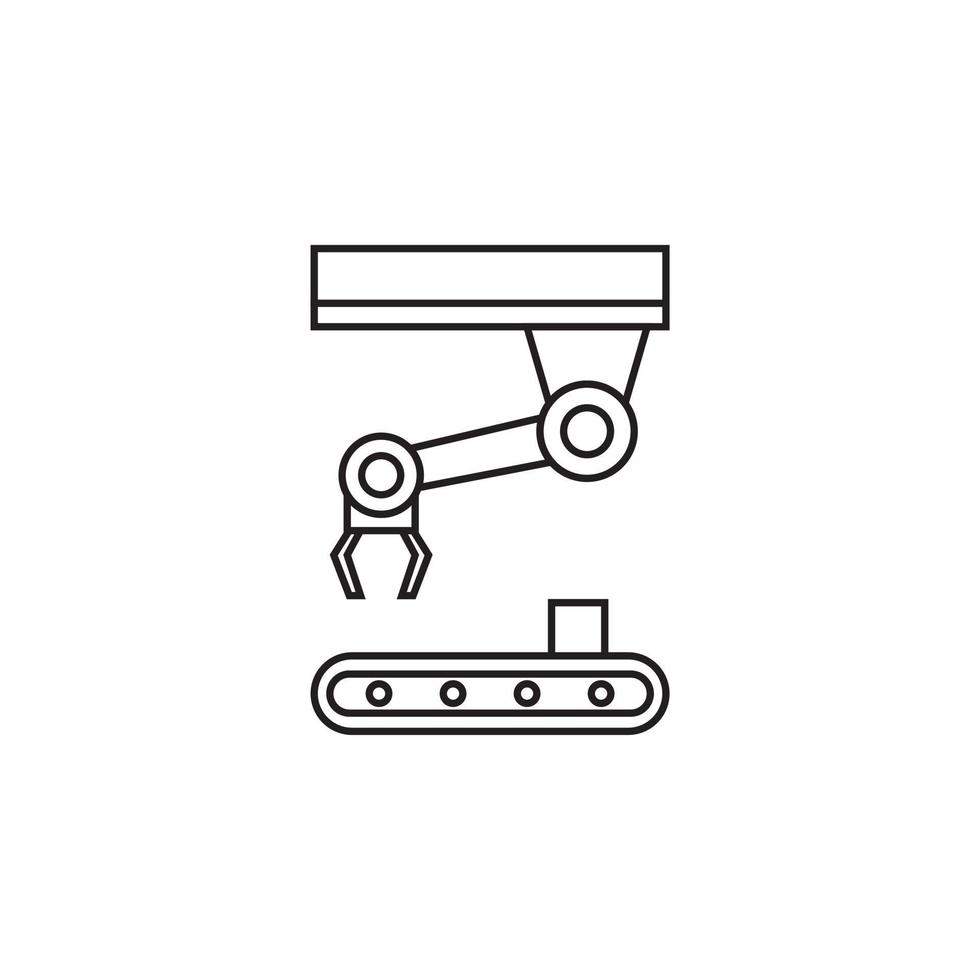 Robot arm vector for website symbol icon presentation