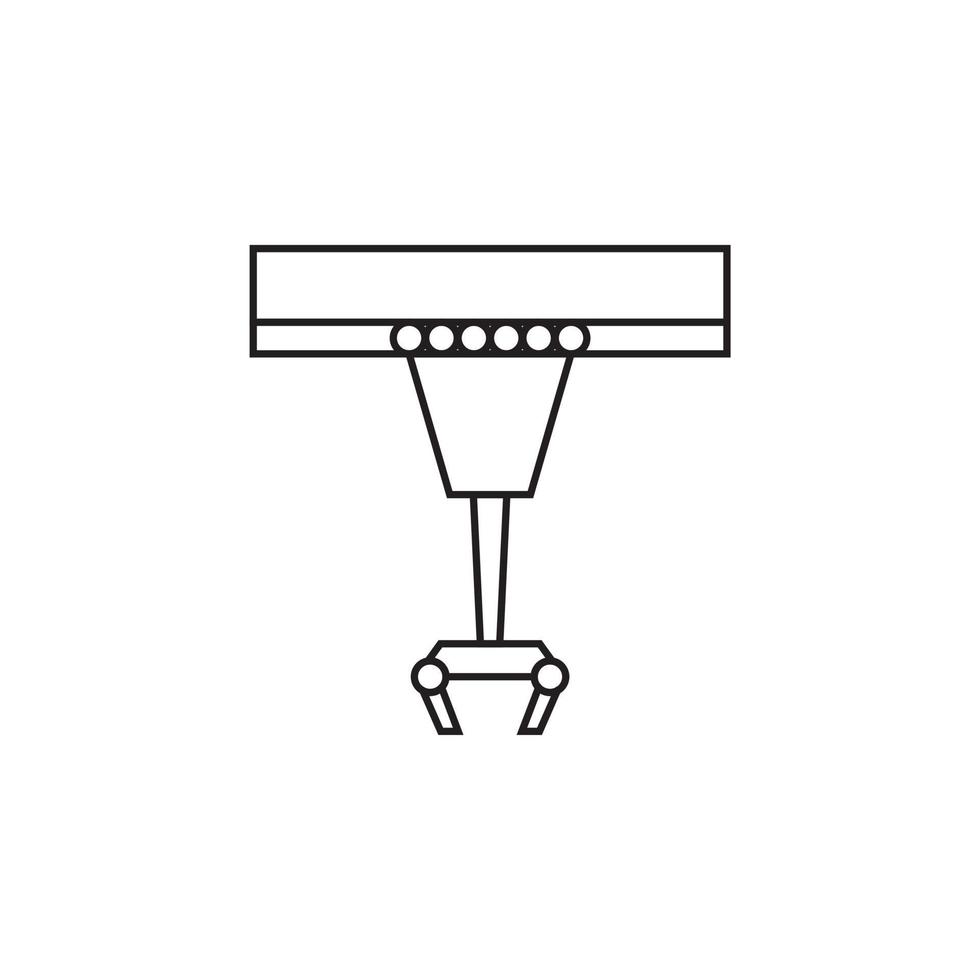 Robot arm vector for website symbol icon presentation