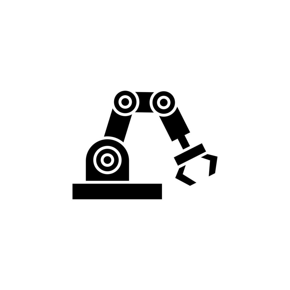 Robot arm vector for website symbol icon presentation