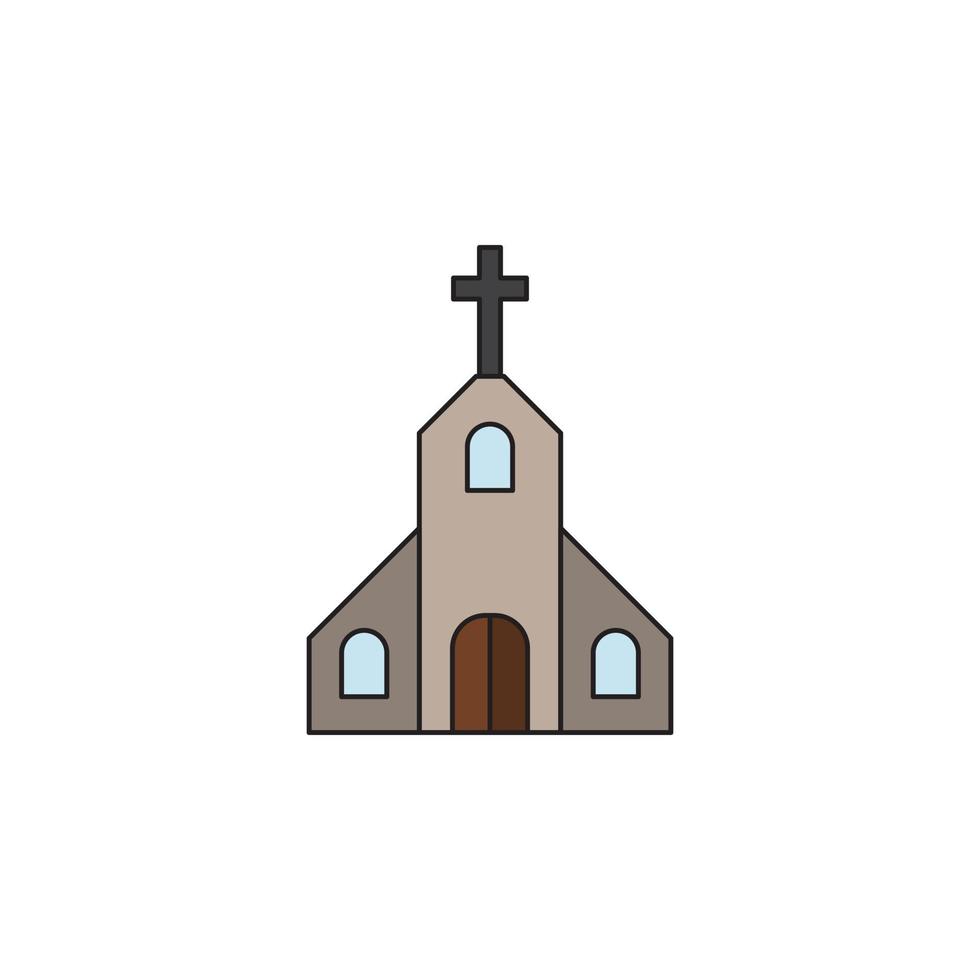 vector de icono de iglesia para presentación de icono de símbolo de sitio web