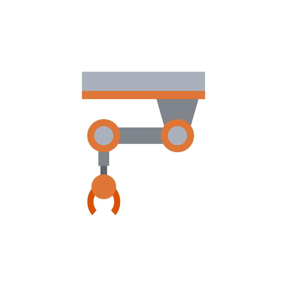 Robot arm vector for website symbol icon presentation