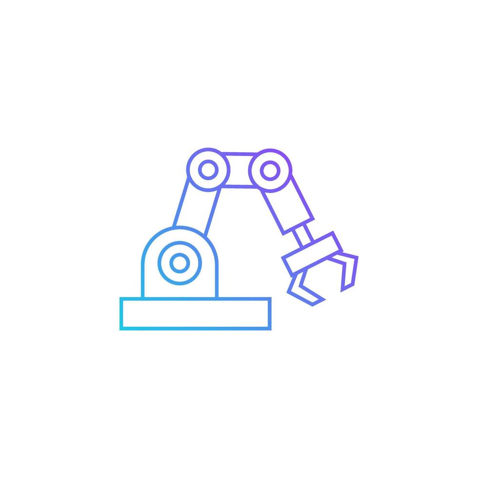 Robot arm vector for website symbol icon presentation