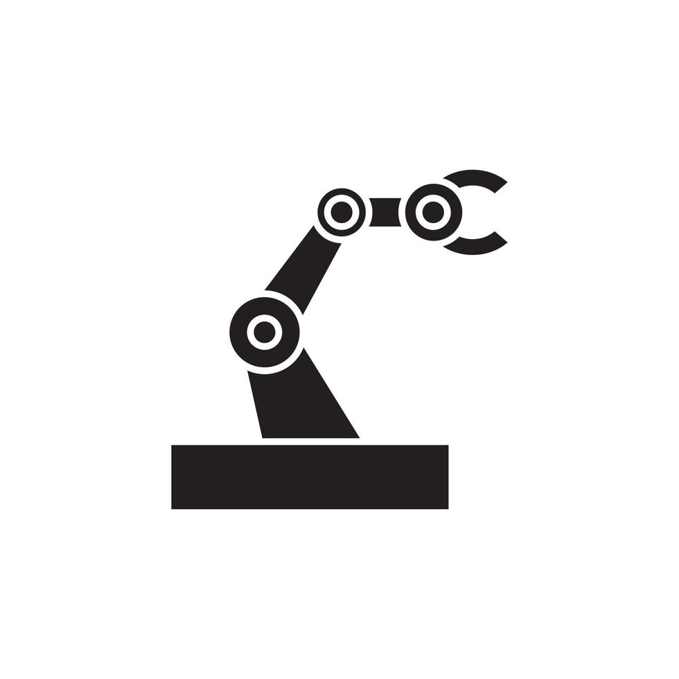 vector de brazo de robot para presentación de icono de símbolo de sitio web