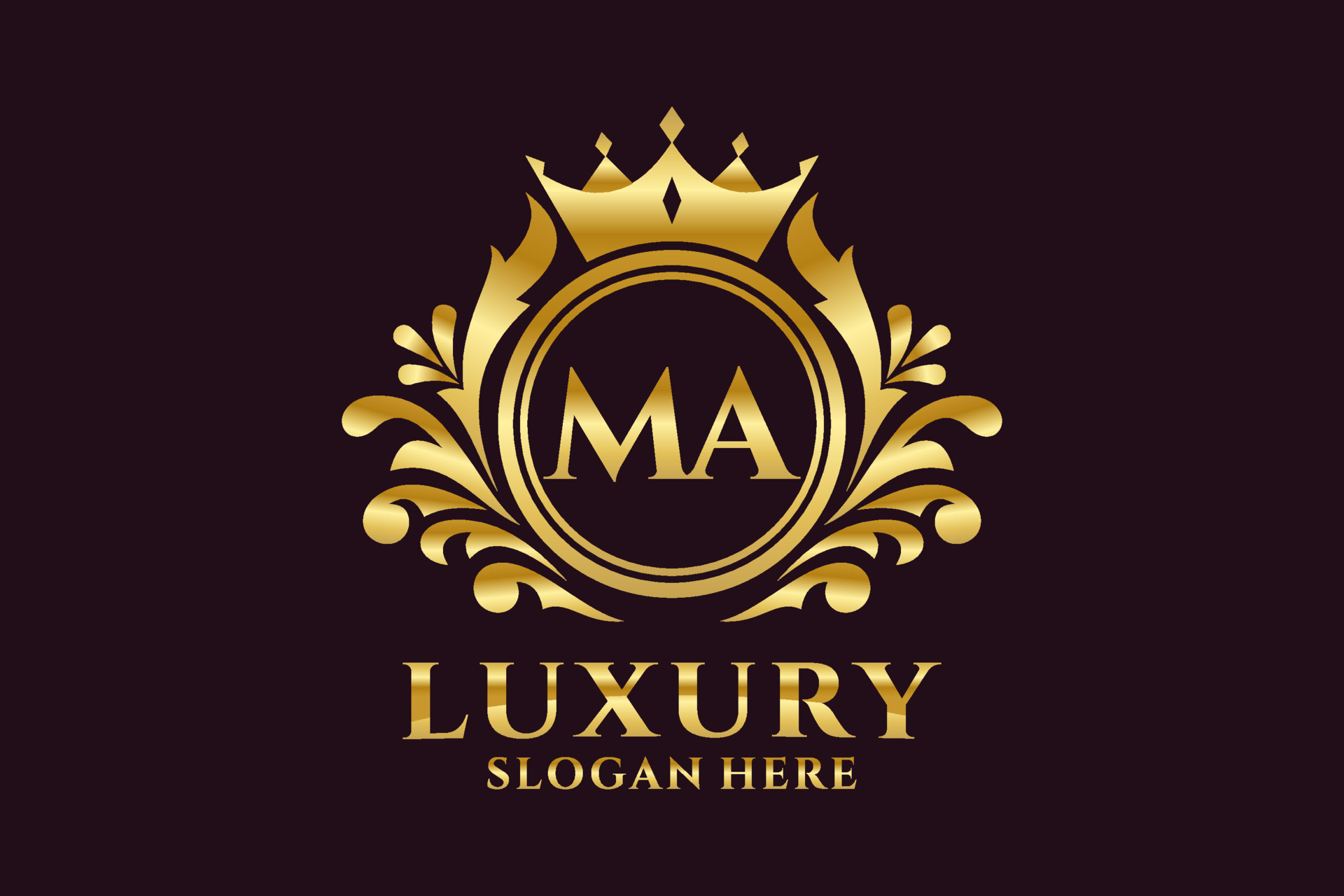 Luxury Brand Elegant Royal Logo. Royal Letter M Logo Template. 13514914  Vector Art at Vecteezy