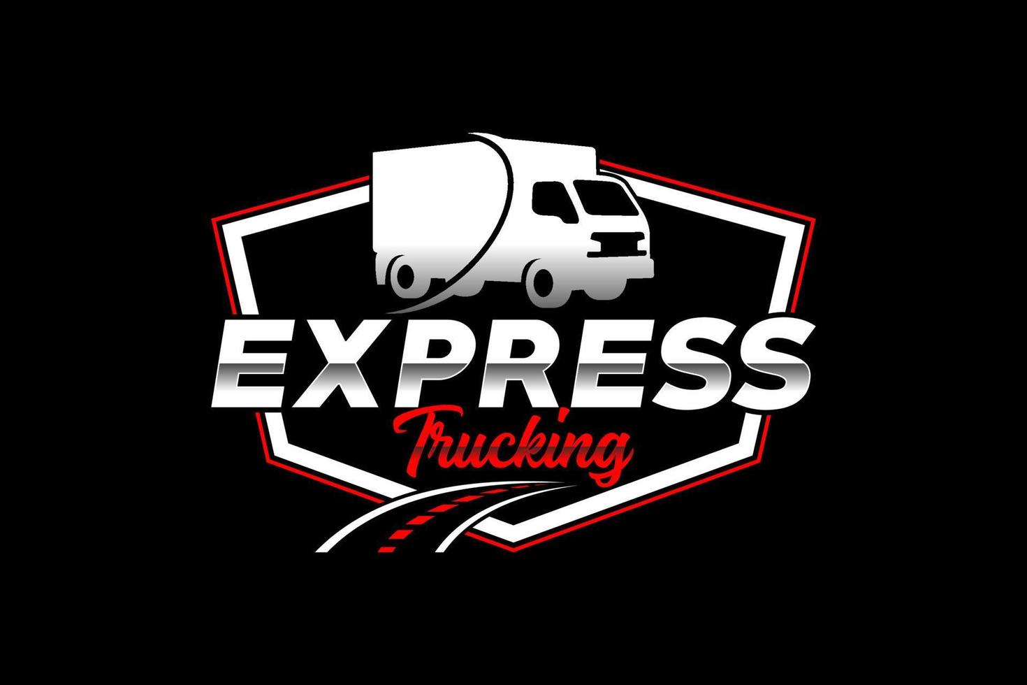 vector de plantilla de logotipo abstracto de silueta de camión. adecuado para logotipo de carga, camiones de carga de entrega, logotipo de logística
