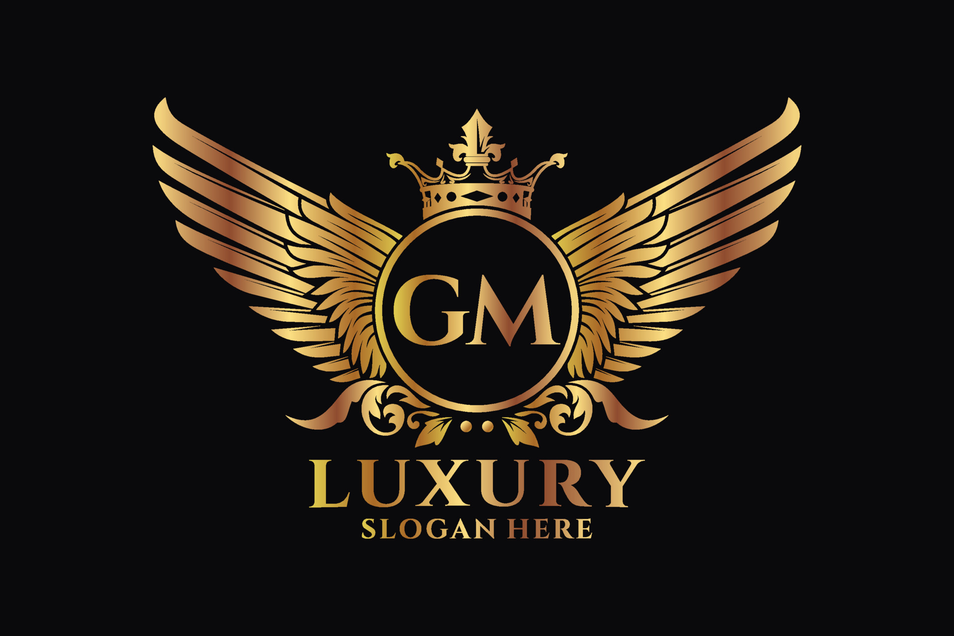 GM logo monogram with gold colors and shield shape design template 4205275  Vector Art at Vecteezy