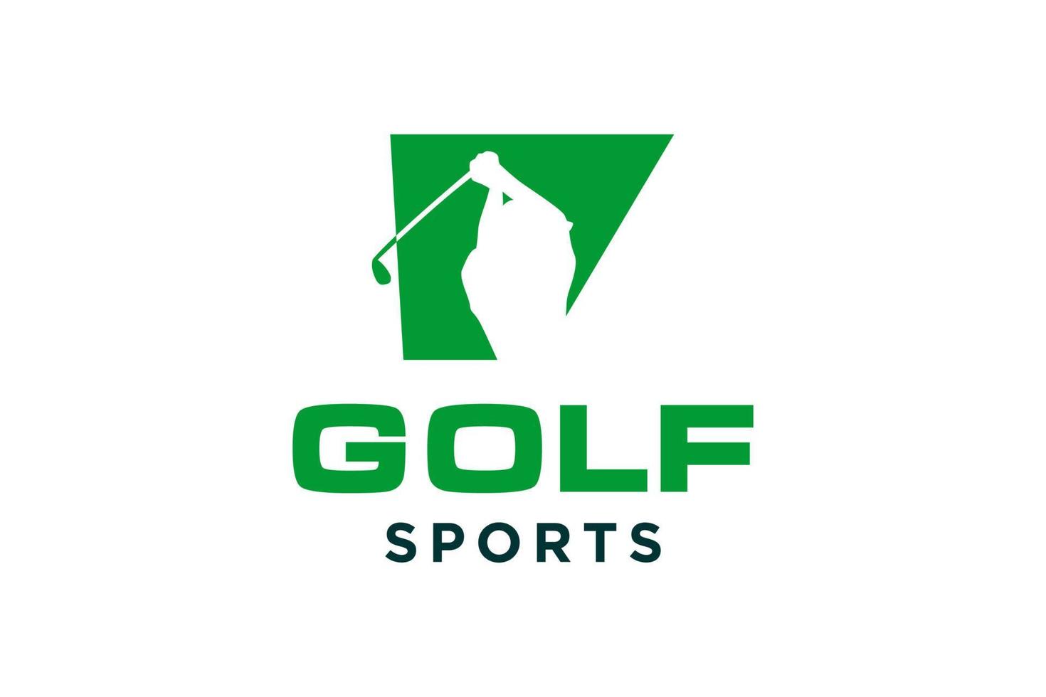 icono de letra del alfabeto logotipo v para la plantilla vectorial de diseño del logotipo de golf, etiqueta vectorial de golf, logotipo del campeonato de golf, ilustración, icono creativo, concepto de diseño vector