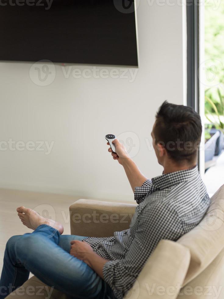 young man enjoying free time photo