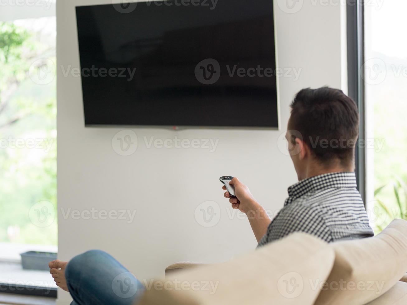 young man enjoying free time photo