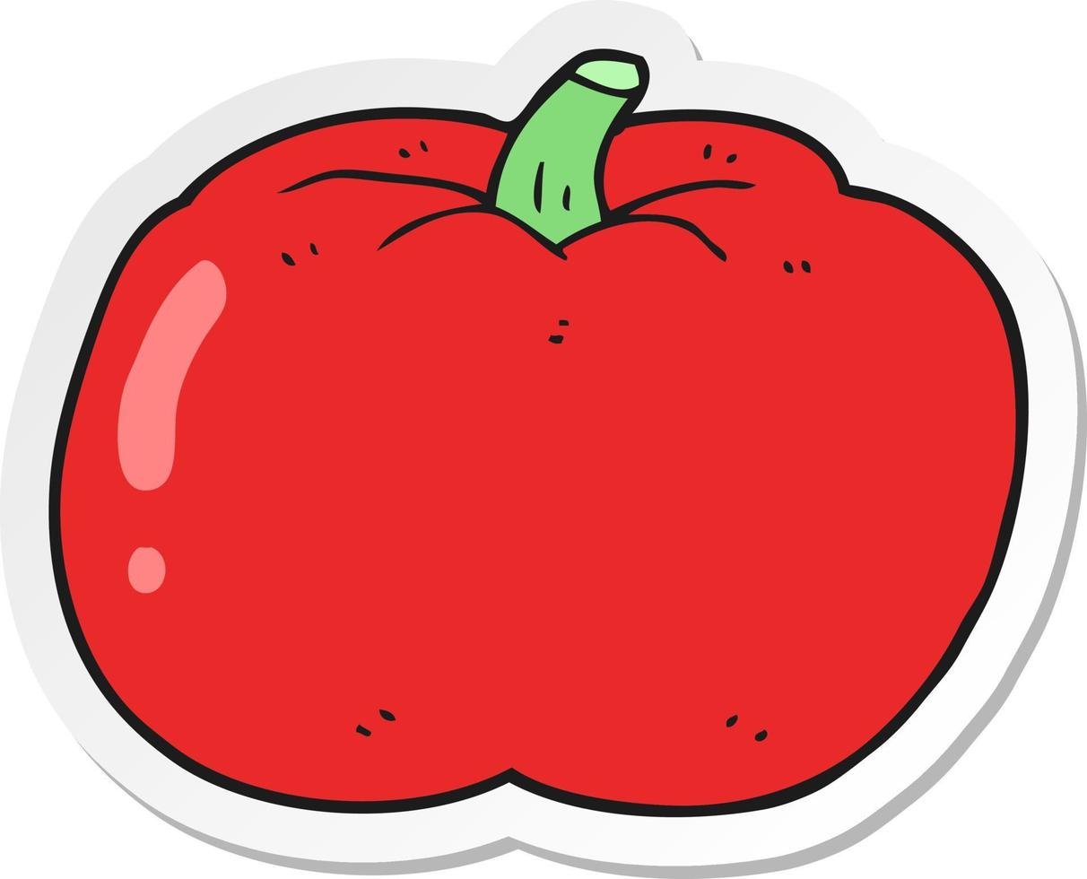 pegatina de un tomate de dibujos animados 10780086 Vector en Vecteezy