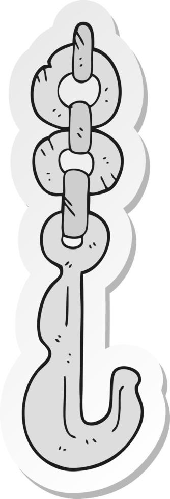 sticker of a cartoon hook and chain 10780424 Vector Art at Vecteezy