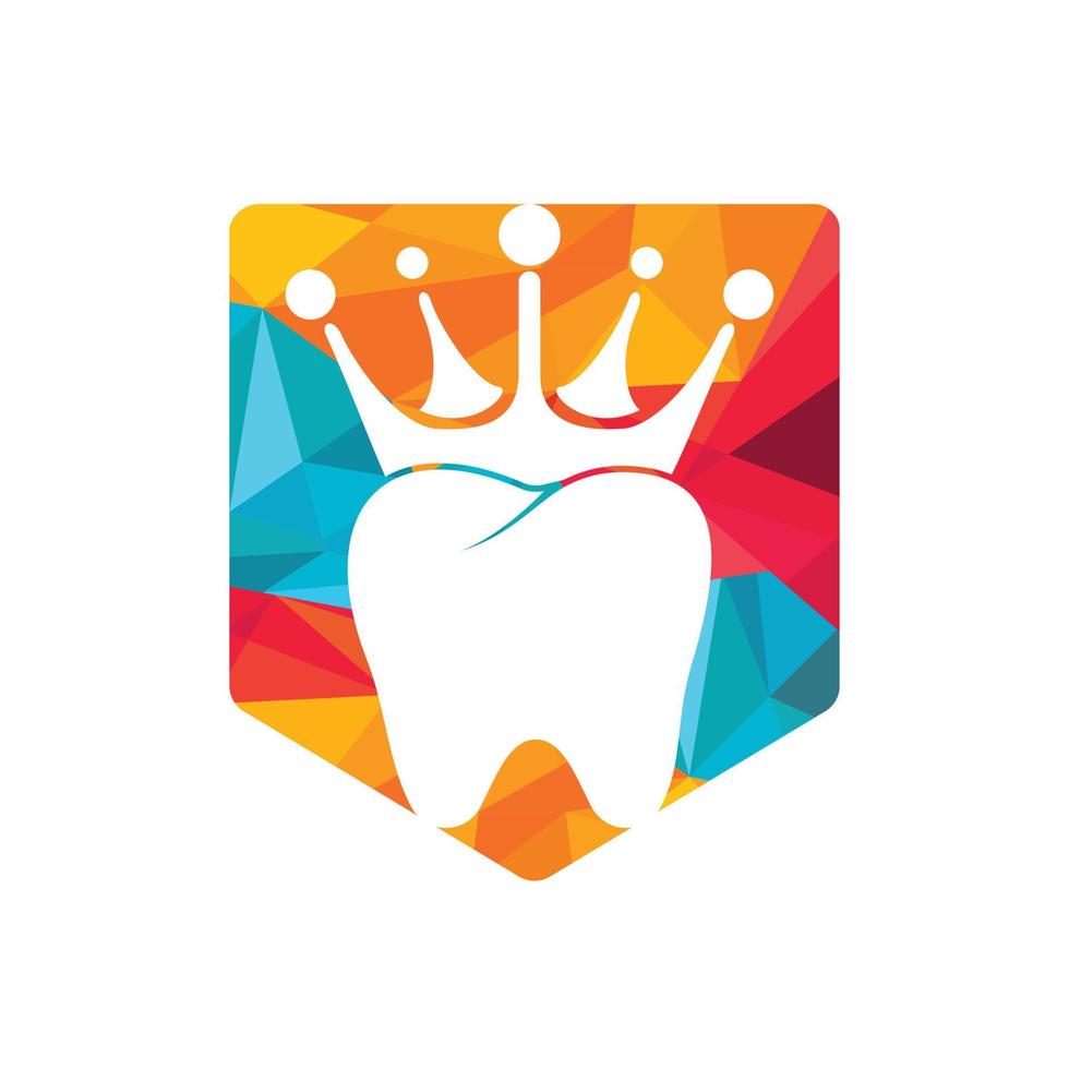 diseño del logotipo del vector del rey dental.