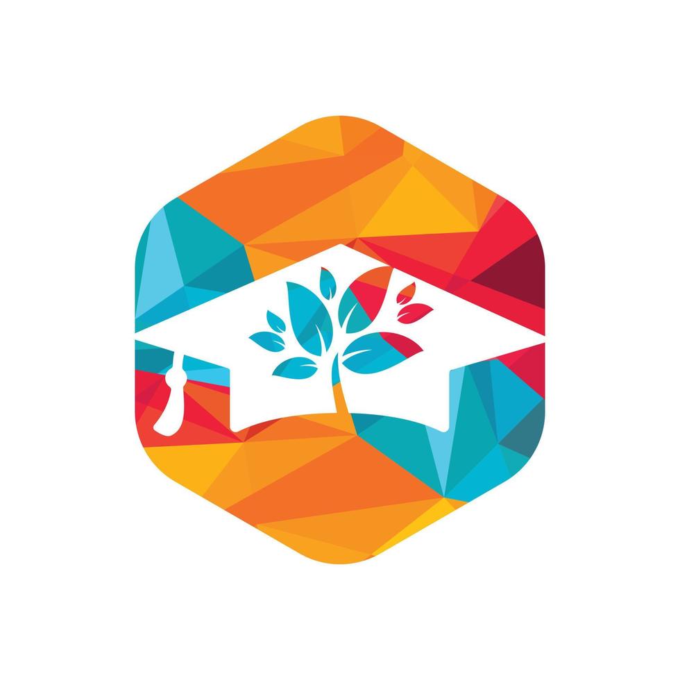 diseño creativo y moderno del logo de la educación de la naturaleza. vector