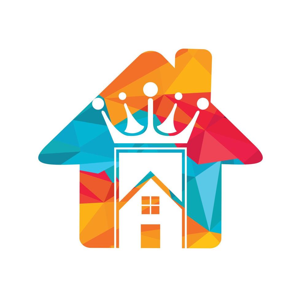 Home king vector logo design.