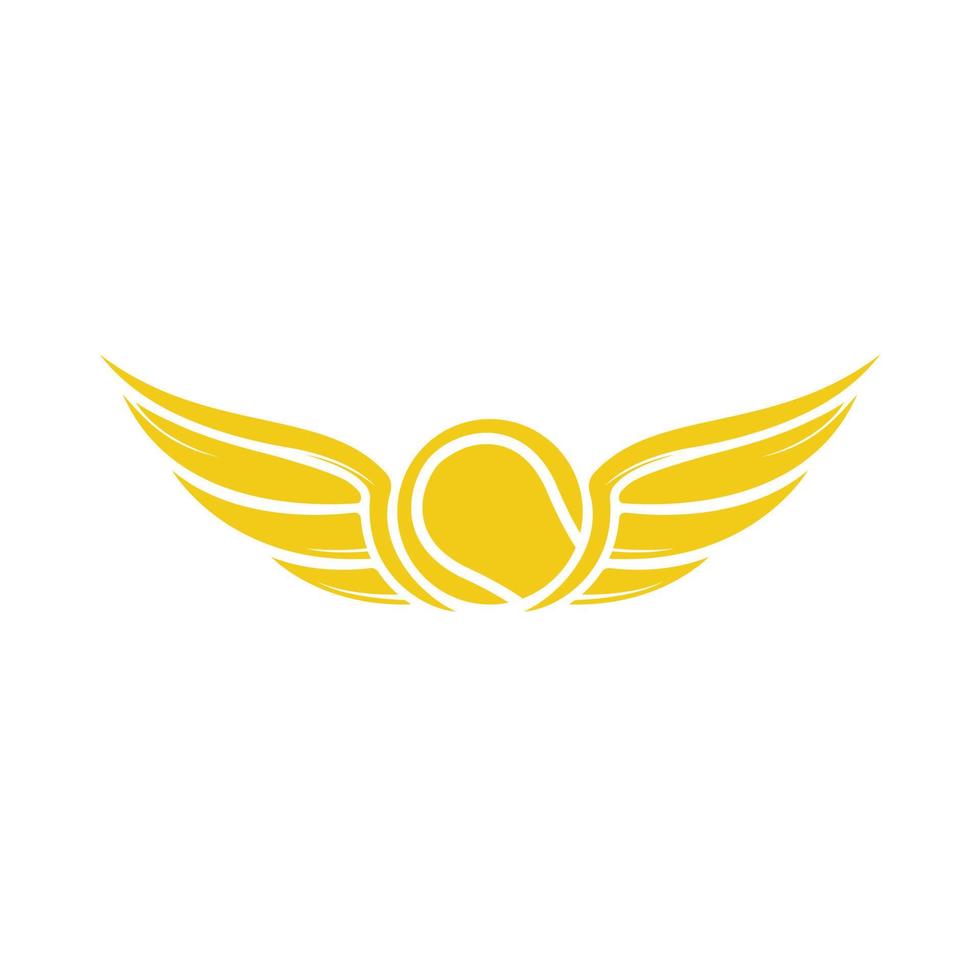 Tennis with Wing logo vector template.