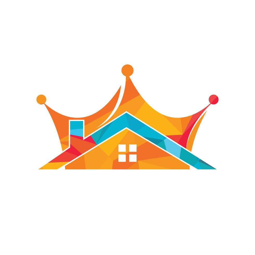 Home king vector logo design.