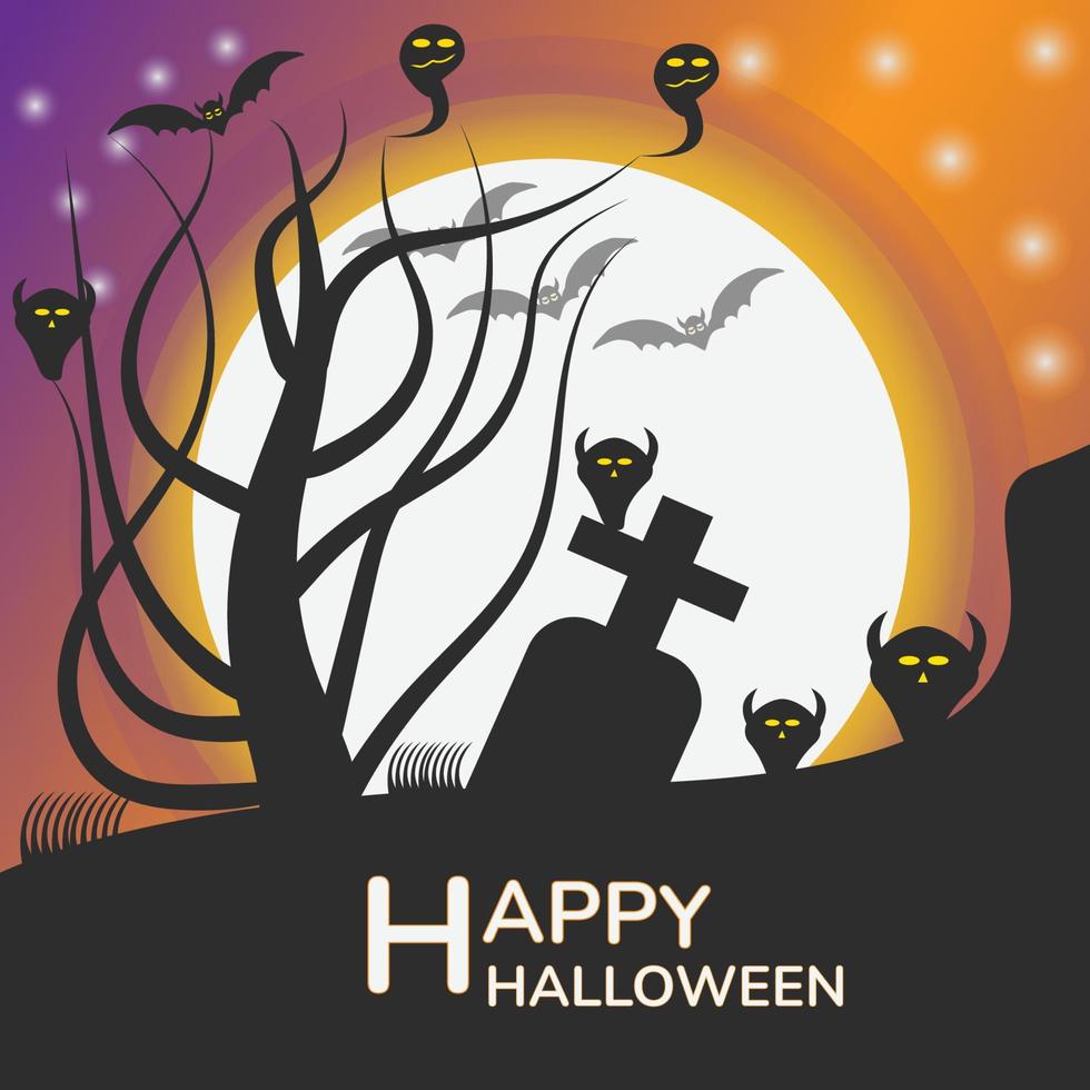 Halloween background free vector illustration