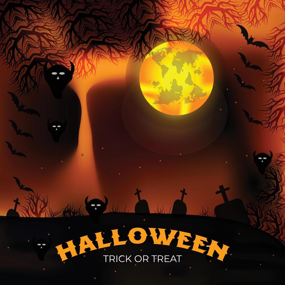 Halloween background free vector illustration