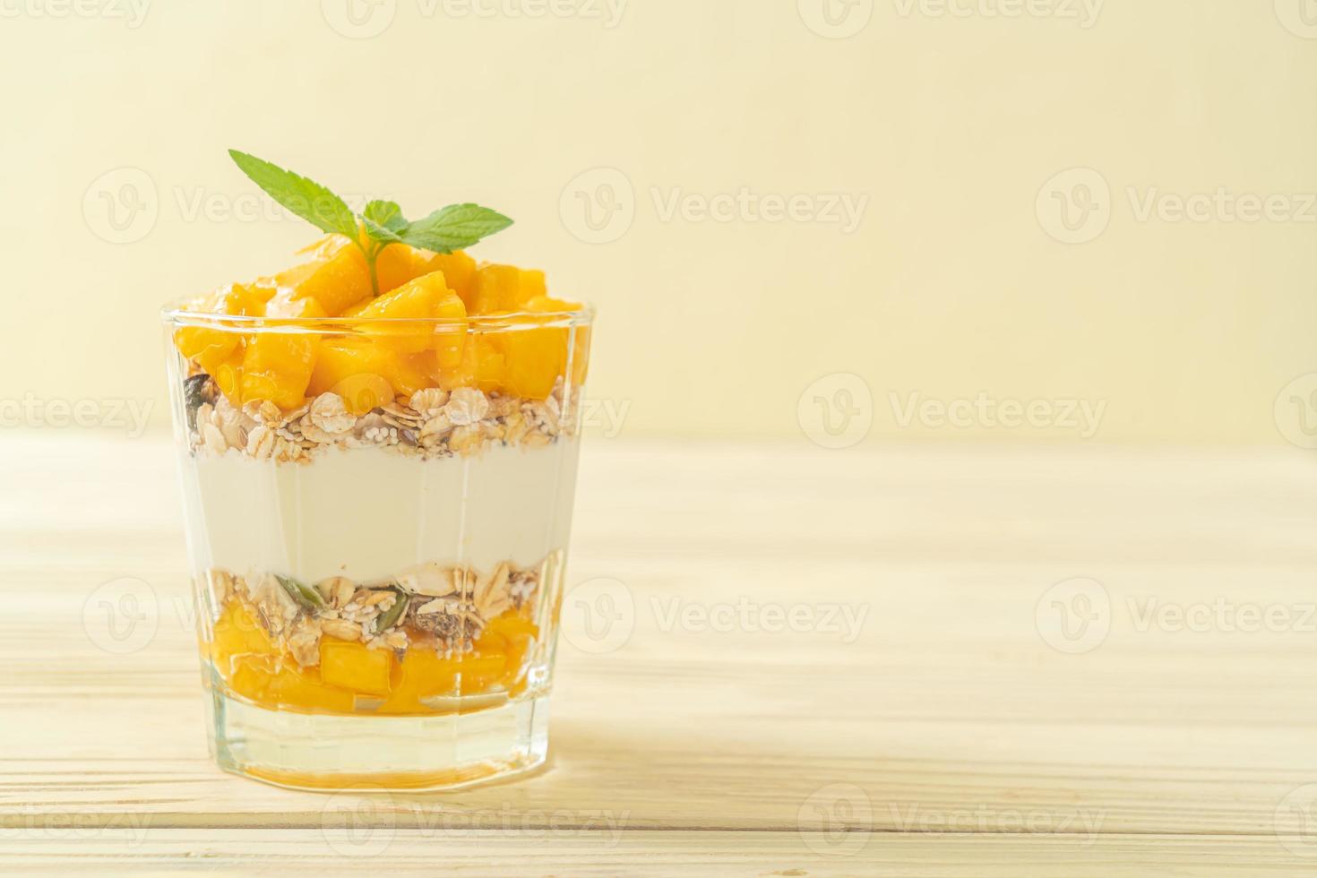 mango yogurt with granola photo