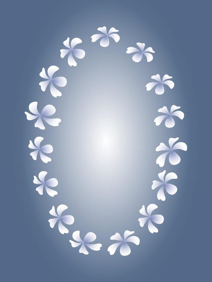 Frame of exotic frangipani flowers for greeting card,  advertising leaflet of the spa salon, beauty salon vector