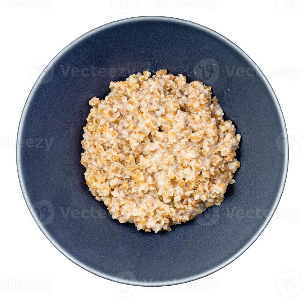 top view of porridge from Emmer farro groats photo