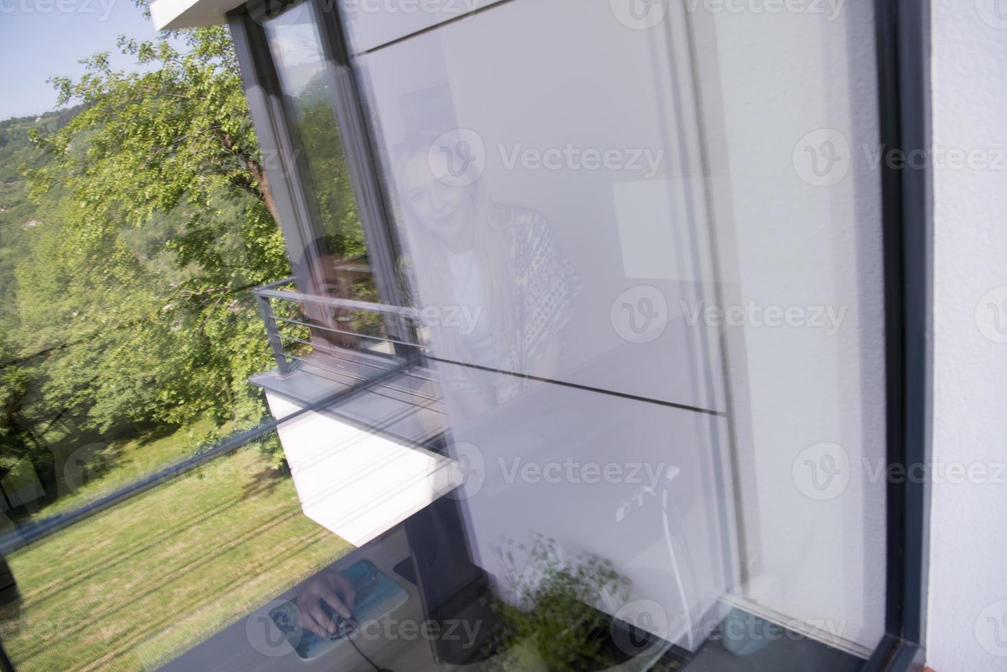 Window on balcony photo