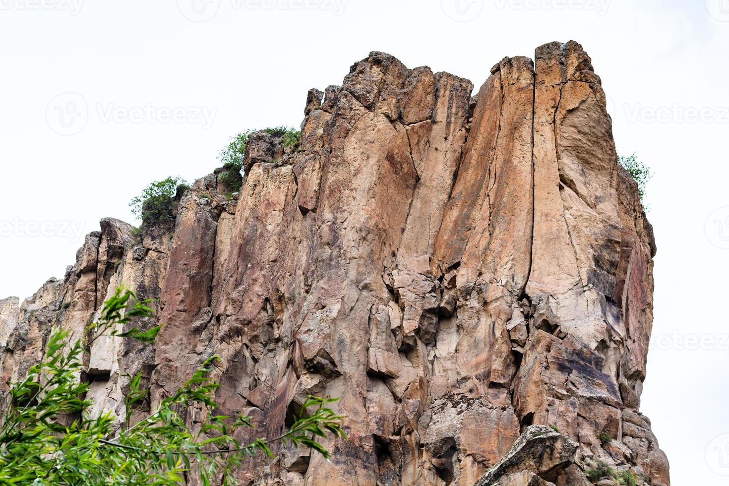 rocky cliff in Ihlara Valley in Cappadocia photo