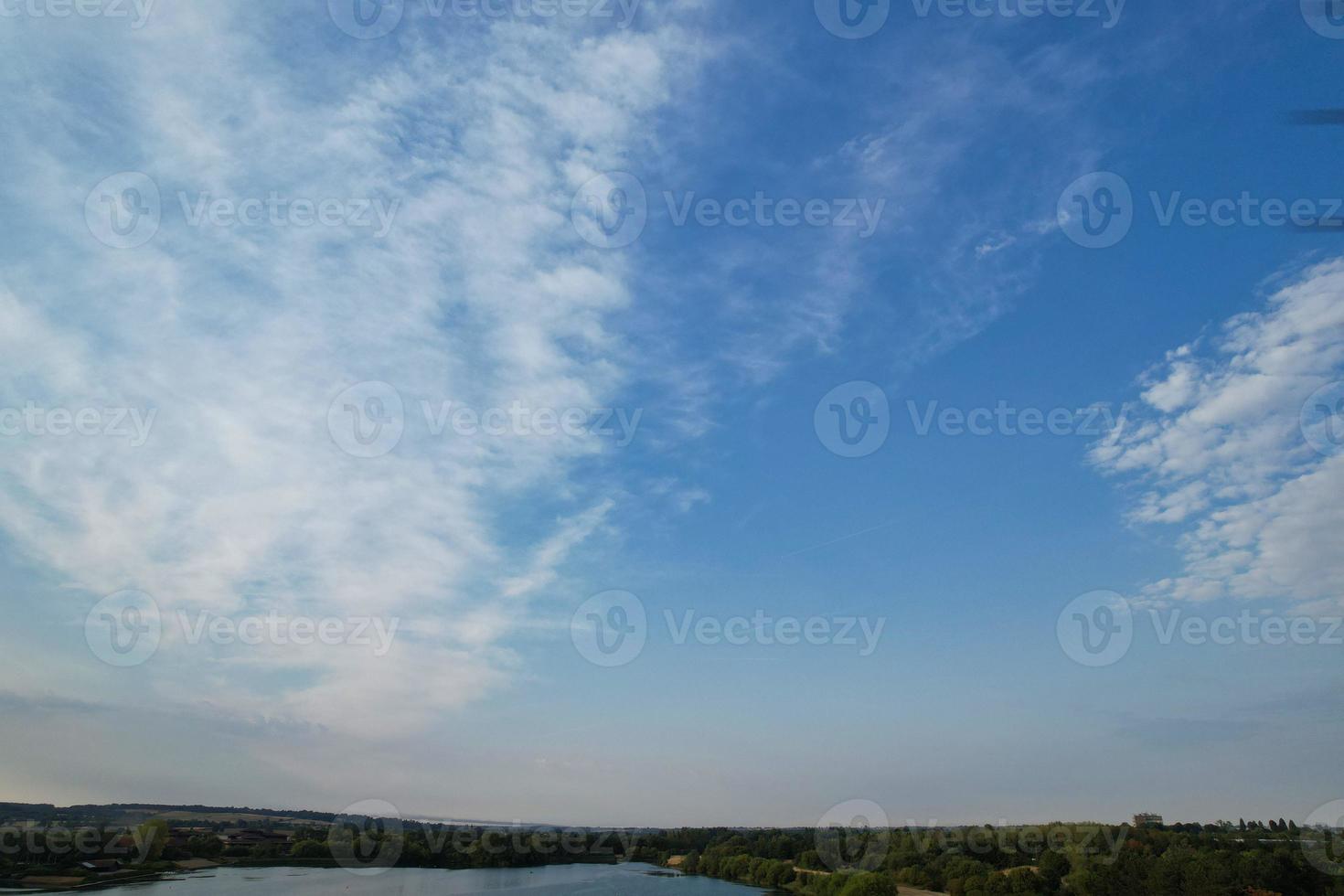 High Angle view of Fast Moving Clouds photo