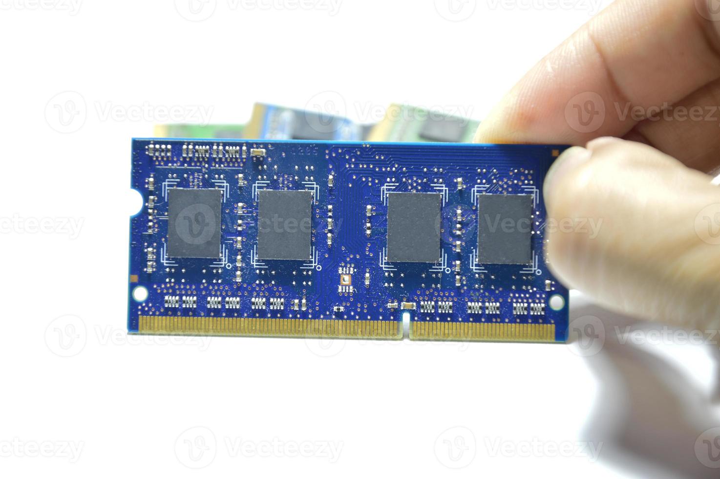 image of ram laptop on a white background There will be a lot of dust in the picture after use. photo