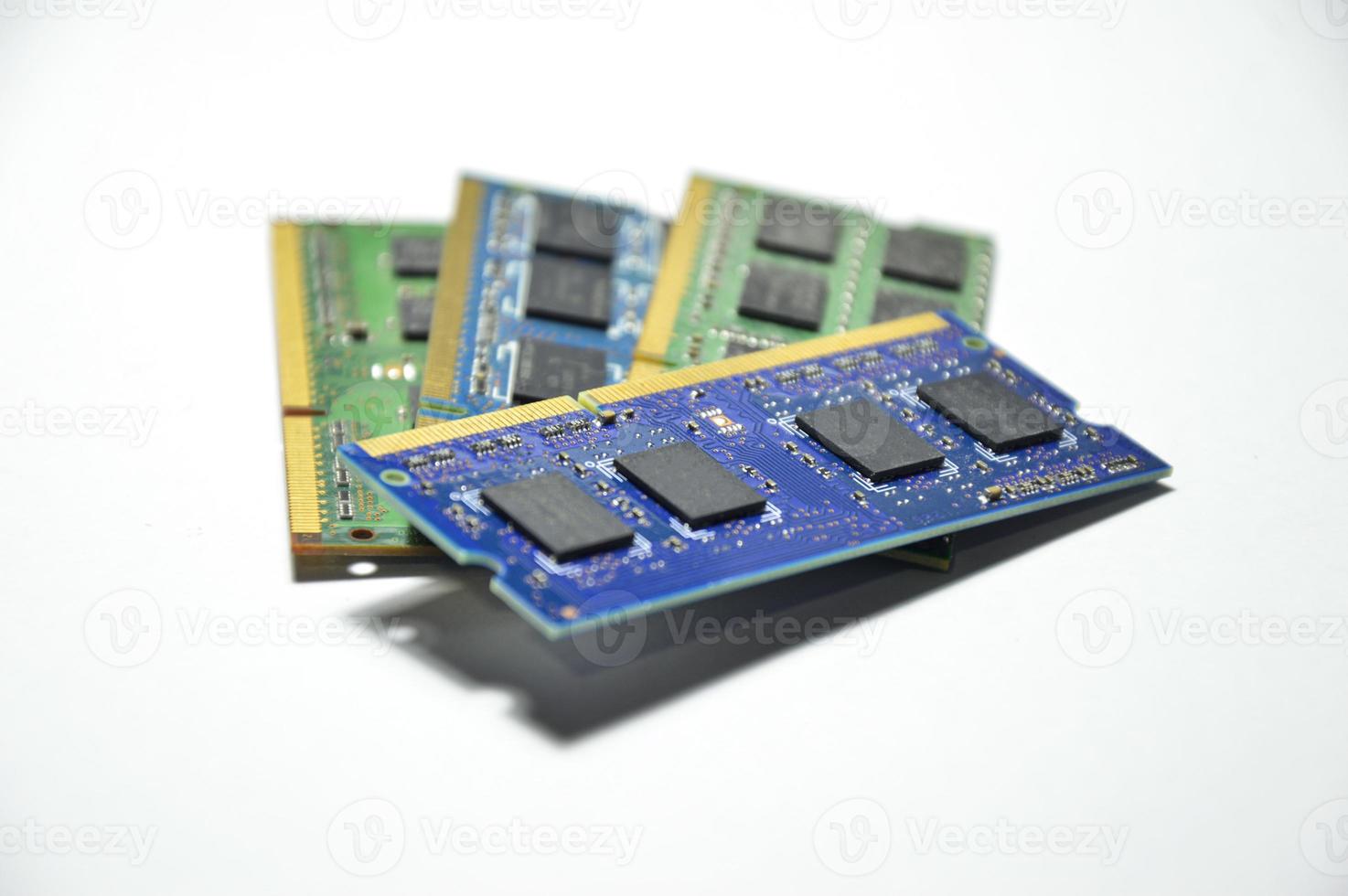 image of ram laptop on a white background There will be a lot of dust in the picture after use. photo