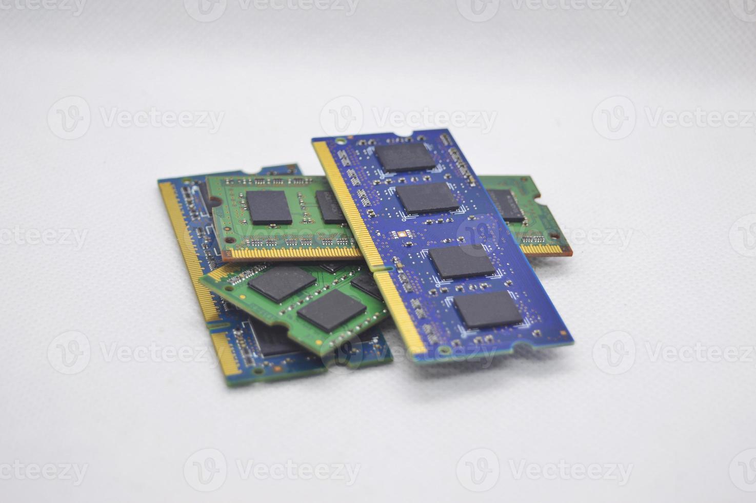 RAM is a hardware device. computer key, ram notebook on white background photo